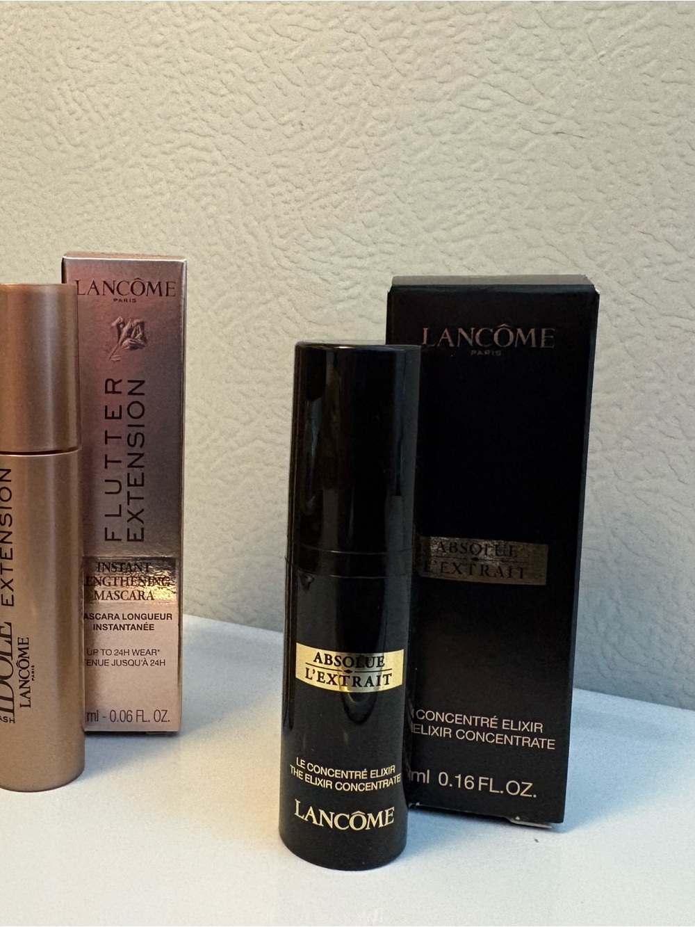 Lancôme Absolue L’Extrait Elixir concentrate & Mascara Flutter Extension samples